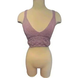 Free People Intimately Everyone’s Favorite Swit Brami Knit Bralette Lavender S